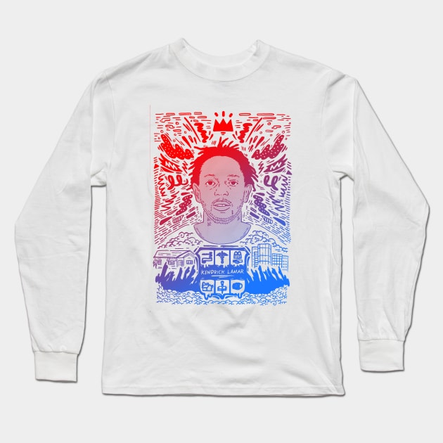 Kendrick Lamar Long Sleeve T-Shirt by geolaw